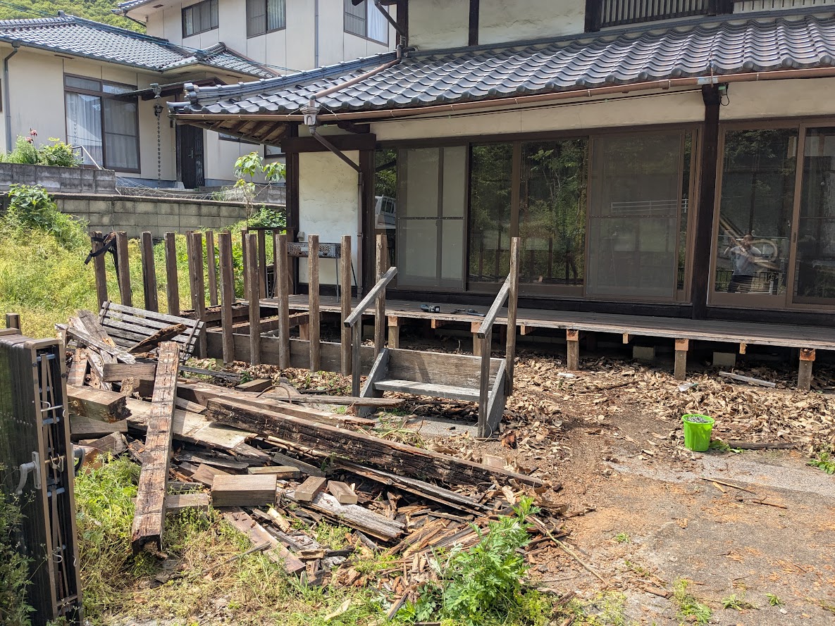 ウッドデッキ修復