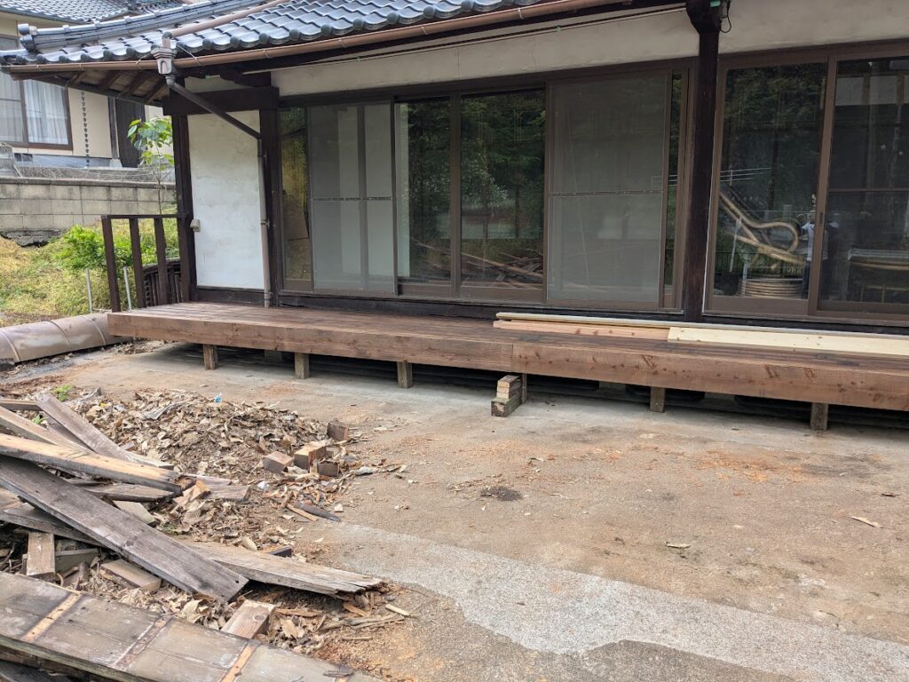 ウッドデッキ修復