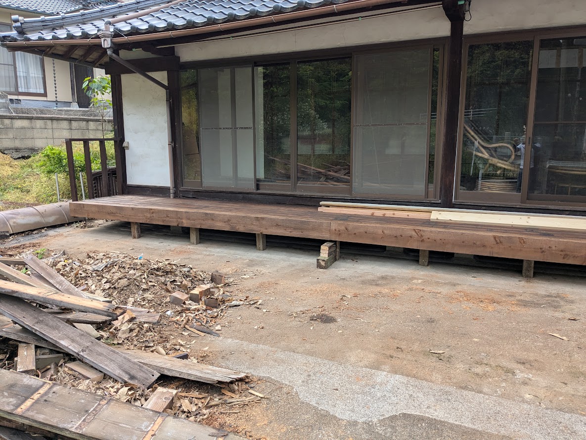 ウッドデッキ修復