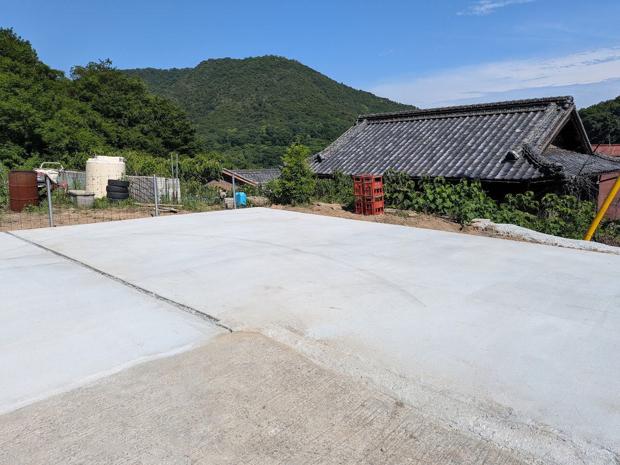 駐車場コンクリート打設
